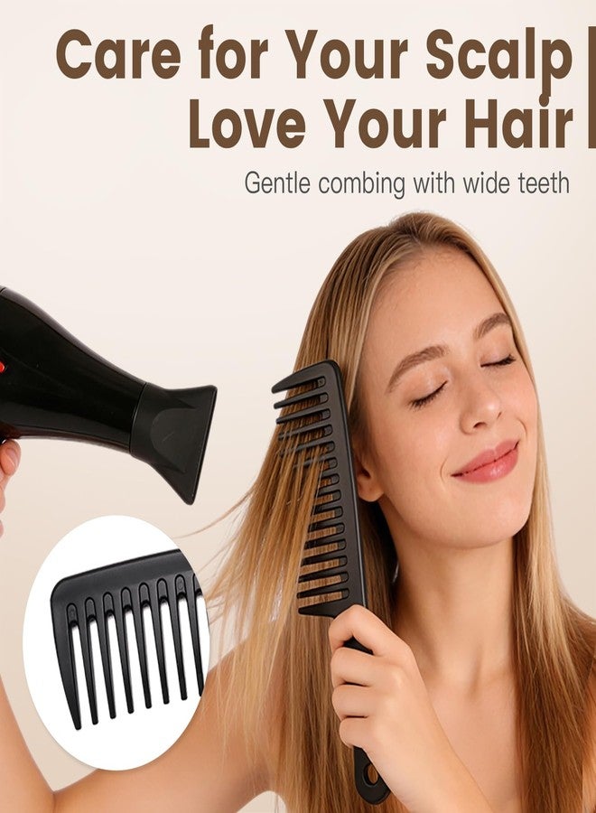 Dexspoeny 3 Pcs Hair Styling Combs Set, Professional Durable Texture Wide and Fine Tooth Rat Tail Hair Barber Comb, Hair Detangling Parting Braiding Cutting for Men Women Wet Curly Natural Hair - Image 5