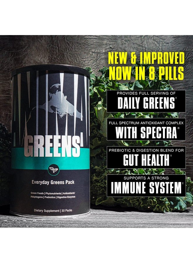 ANIMAL Greens Pak Chlorophyll Spectra Superfood Whole Food Prebiotic And Probiotic Super Digestion Blend For Gut Health Convenient Daily Pill Packs 30 Count - Image 4