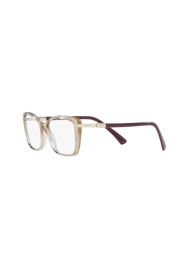 Vogue Eyewear Women'S Vo5487B Butterfly Prescription Eyewear Frames, Transparent Light Brown/Demo Lens, 52 Mm  - Image 3