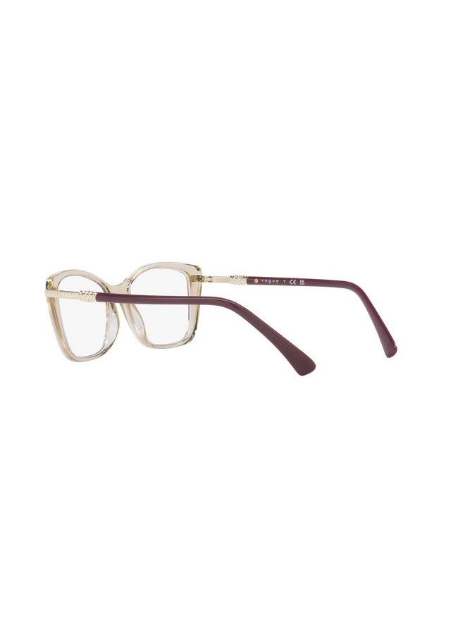 Vogue Eyewear Women'S Vo5487B Butterfly Prescription Eyewear Frames, Transparent Light Brown/Demo Lens, 52 Mm  - Image 5