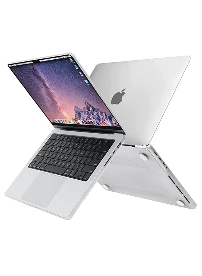AMM Hard Shell Case US Layout English Keypad Cover and Screen Protector Compatible for Macbook Pro 14-Inch 2021/2022 Release A2442 M1 Pro M1 Max with Liquid Retina XDR Display Touch ID White - Image 3