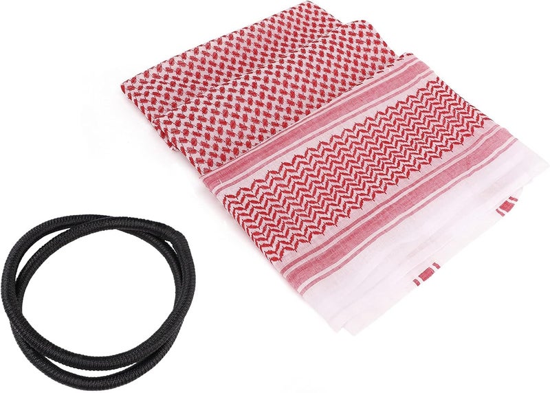 PURFUN Men's Large Arab Shemagh Headscarf Muslim Headcover Shawl Keffiyeh Arabic Scarf - Image 1