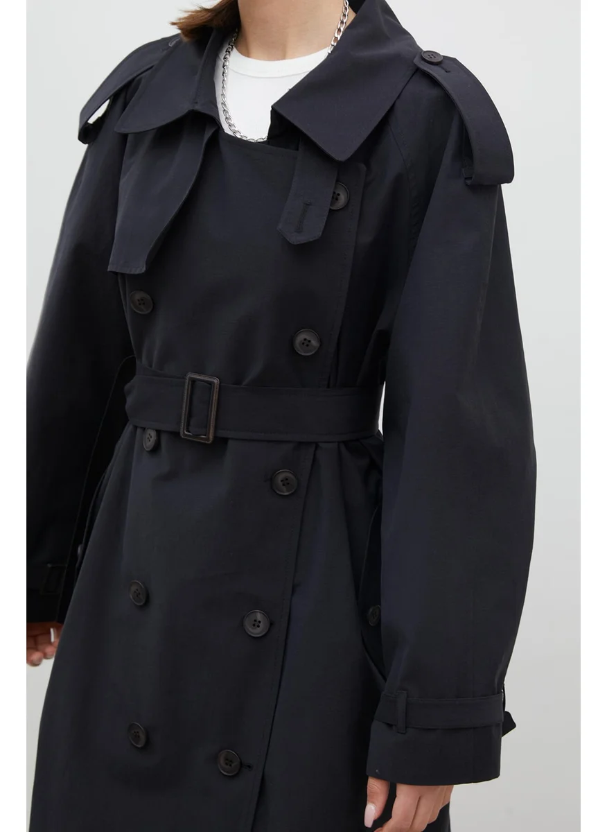 Manuka Copenhagen Oversized Trench Coat Black