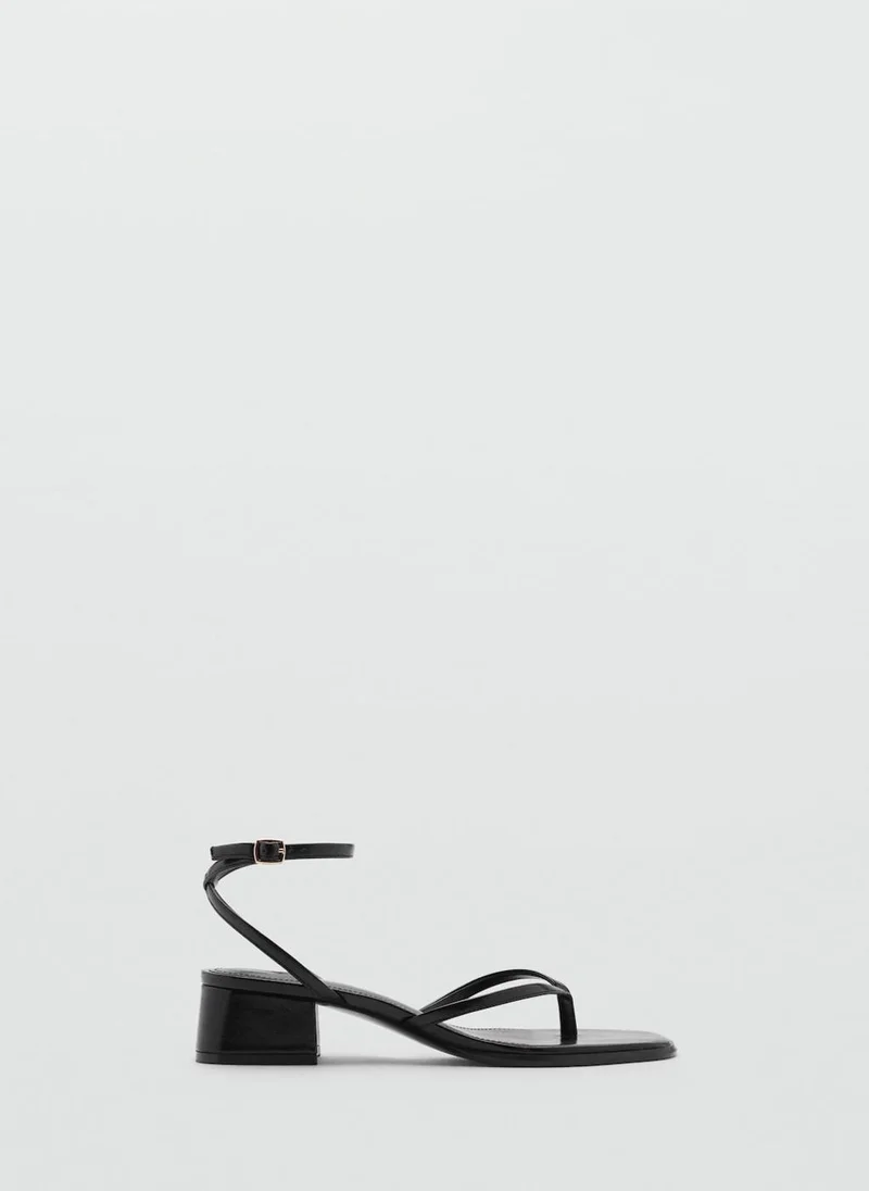 MANGO Strappy Heeled Sandals