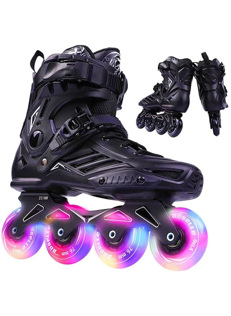 LIMOS - Inline Skates for Adults Professional Single Row Roller Blades Speed Skating Shoes(Lightning Wheel) - Image 1