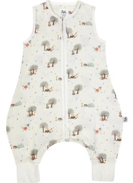 Owli Lovelayers 2 Layer Muslin Footed Sleeping Bag Forest  - Image 2
