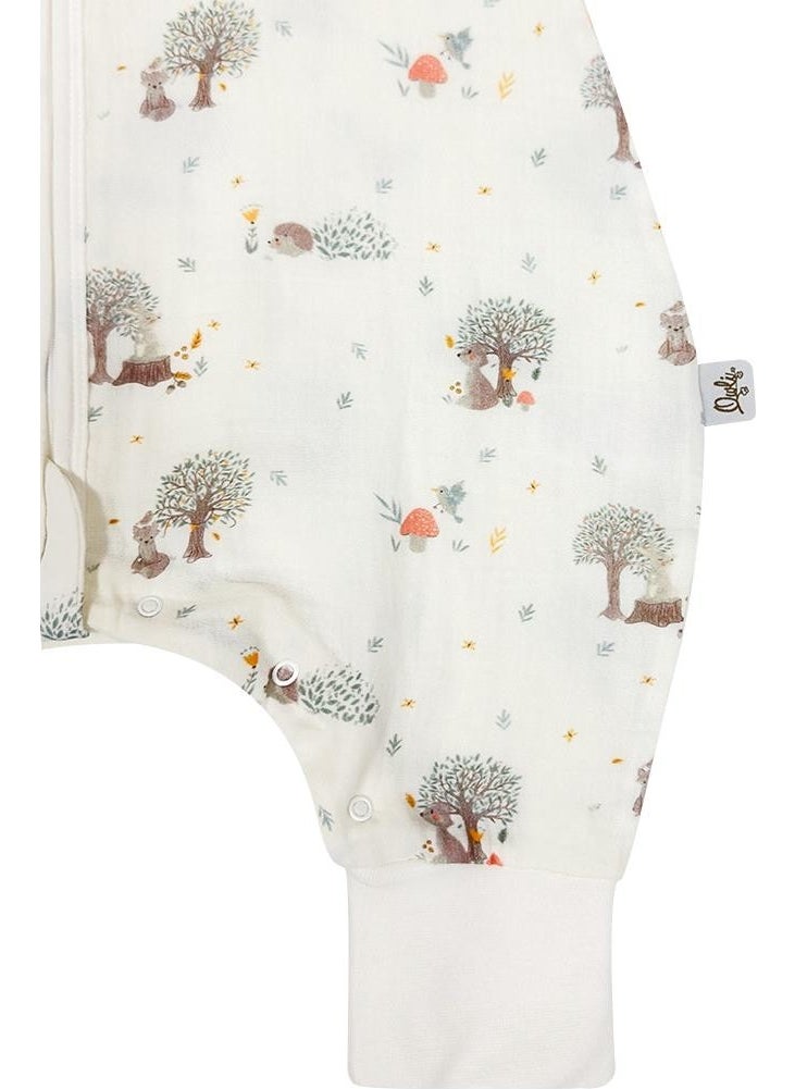 Owli - Lovelayers 2 Layer Muslin Footed Sleeping Bag Forest - Image 1