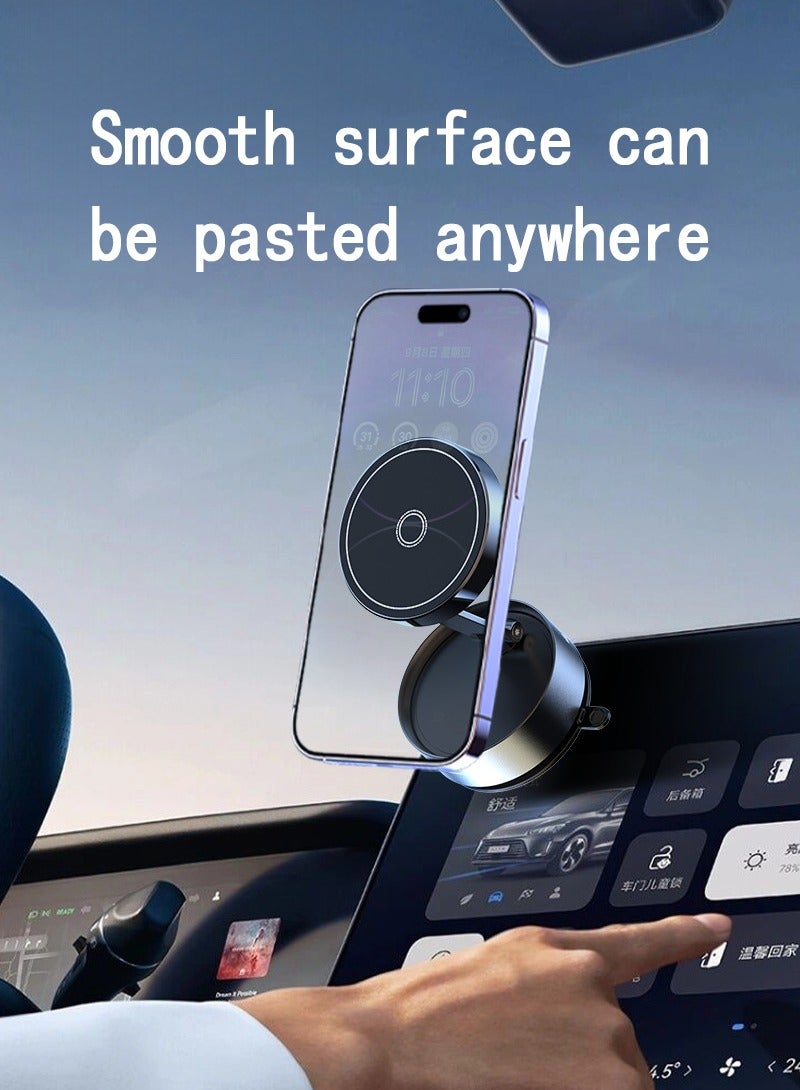 Concretization Magnetic Car Phone Holder, Zinc Alloy Support Rod, Rotating Locking Bracket, 360°+180° All Angle. - Image 2