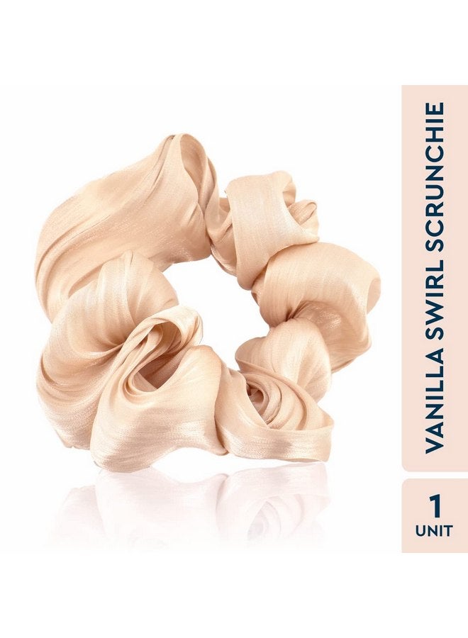 GUBB Satin Scrunchies For Women | Minimises Hair Loss & Breakage | Reduces Hair Damage & Split Ends | Frizz-Free & Crease-Free Hair | Anti-Hair Breakage & Hair Ties| Scrunchie for Girls - Vanilla Swirl - Image 2