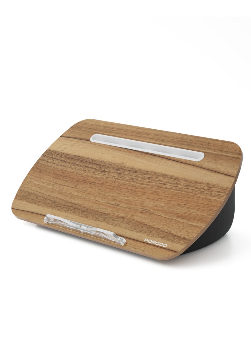 porodo - Laptop stand with Pillow Base / Ergonomic Cushion / NAP-Ready Panel / Multi-Device Support / Sturdy & Sleek - Grey - Image 1