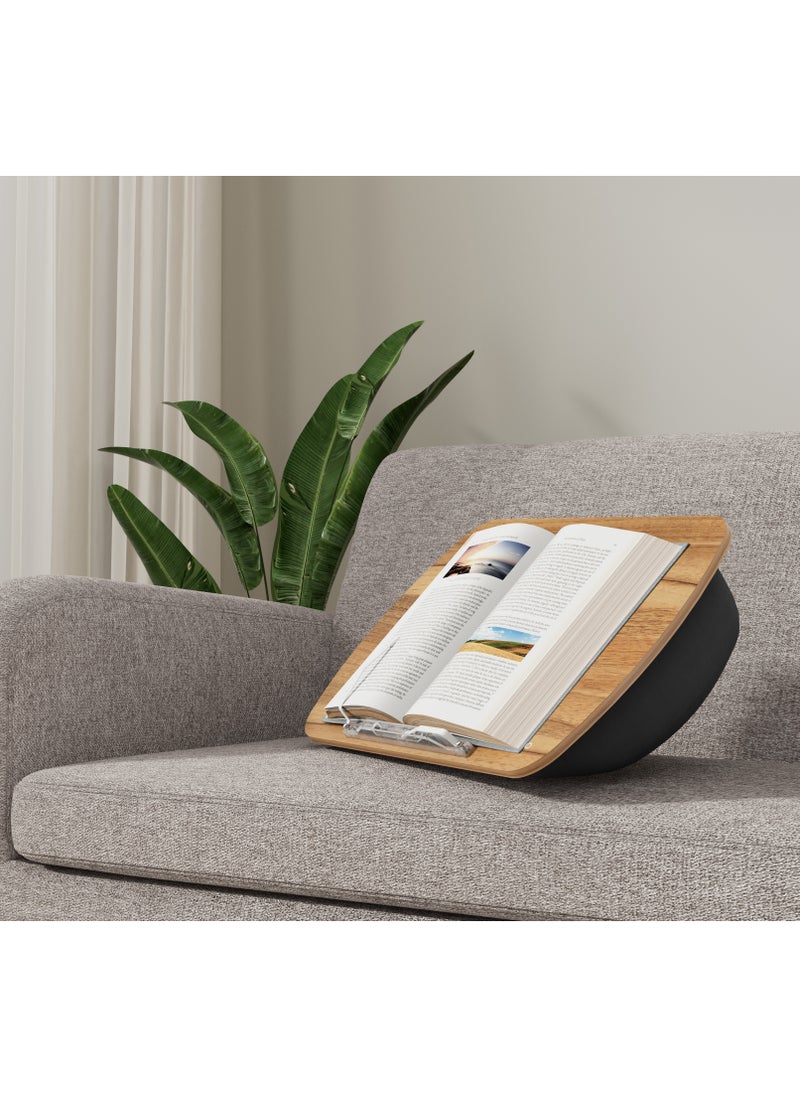 porodo - Laptop stand with Pillow Base / Ergonomic Cushion / NAP-Ready Panel / Multi-Device Support / Sturdy & Sleek - Grey - Image 1