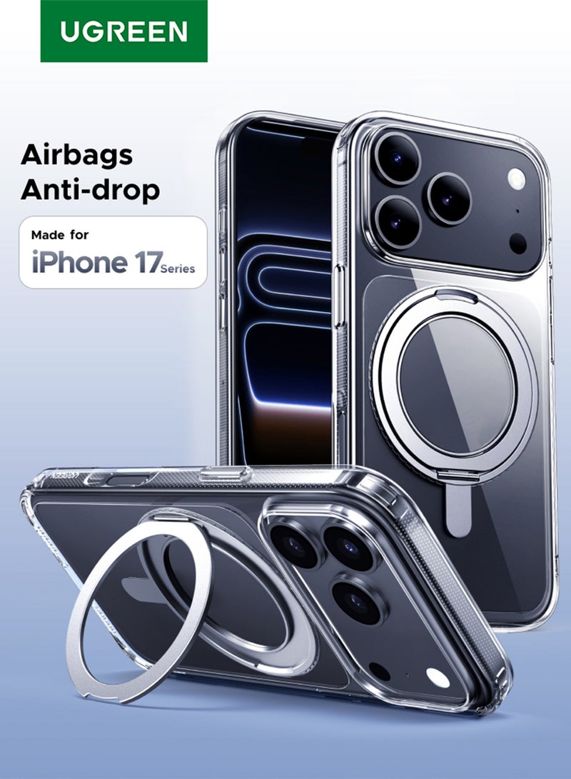 Ugreen iPhone 17 Pro Max Case Magsafe Cover With 360° Rotatable Stand Strong Magnetic 17 Pro Max Case Military-Grade Drop Protection Phone Ring iPhone 17 Pro Max Cover Compatible with MagSafe Phone Accessory - Image 1