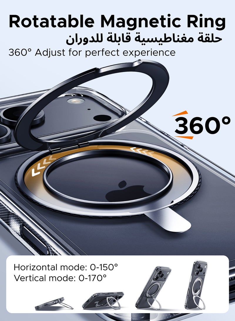 Ugreen iPhone 17 Pro Max Case Magsafe Cover With 360° Rotatable Stand Strong Magnetic 17 Pro Max Case Military-Grade Drop Protection Phone Ring iPhone 17 Pro Max Cover Compatible with MagSafe Phone Accessory - Image 2