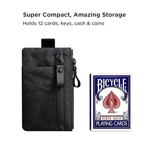ALPAKA Zip Pouch Pro Black X-Pac VX21 - Minimalism Zipper Wallet - RFID Blocking ID Card Holder - Men’s Wallet with YKK Zippers, Multi-tool Slot, Holds 4-12 Cards, Weather Resistant Fabric - Image 2