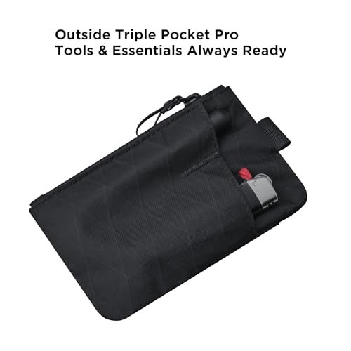 ALPAKA Zip Pouch Pro Black X-Pac VX21 - Minimalism Zipper Wallet - RFID Blocking ID Card Holder - Men’s Wallet with YKK Zippers, Multi-tool Slot, Holds 4-12 Cards, Weather Resistant Fabric - Image 4