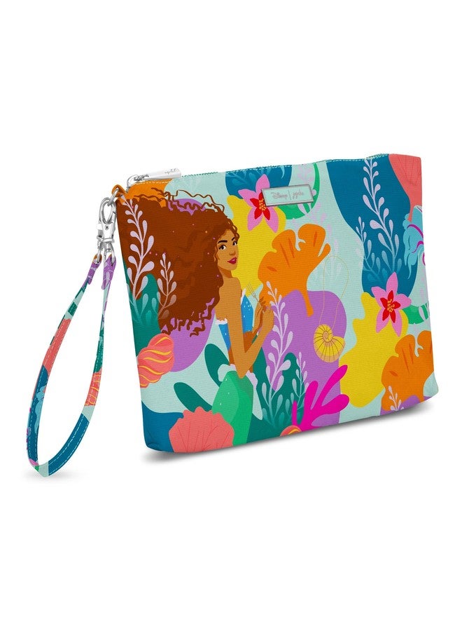 JuJuBe Disney's The Little Mermaid x Be Quick Shoulder Bag Purse, Zippered Travel Clutch or Pouch, Lightweight Baby Bag or Diaper Bag Organizer, Wristlet Strap or Cross Body Strap, Ocean of Dreams - Image 3
