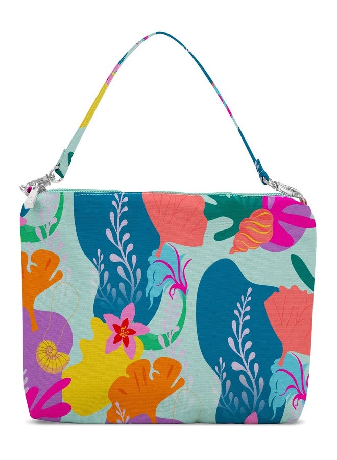 JuJuBe Disney's The Little Mermaid x Be Quick Shoulder Bag Purse, Zippered Travel Clutch or Pouch, Lightweight Baby Bag or Diaper Bag Organizer, Wristlet Strap or Cross Body Strap, Ocean of Dreams - Image 4