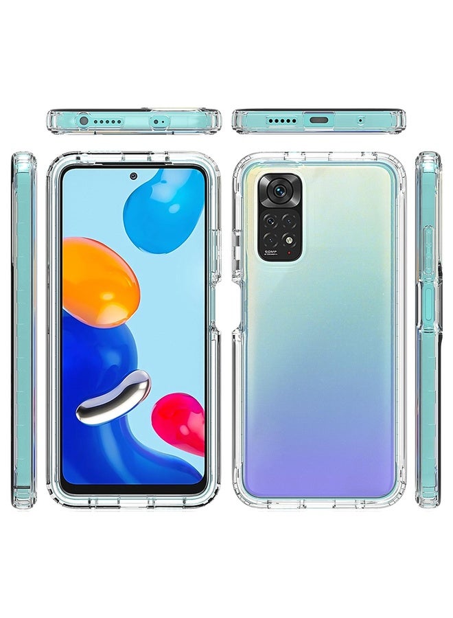 HuHa Case Cover For Xiaomi Redmi Note 11 Global Full Body Shockproof Clear Gradient Phone Case(Transparent) - Image 2