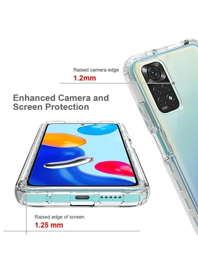 HuHa Case Cover For Xiaomi Redmi Note 11 Global Full Body Shockproof Clear Gradient Phone Case(Transparent) - Image 5