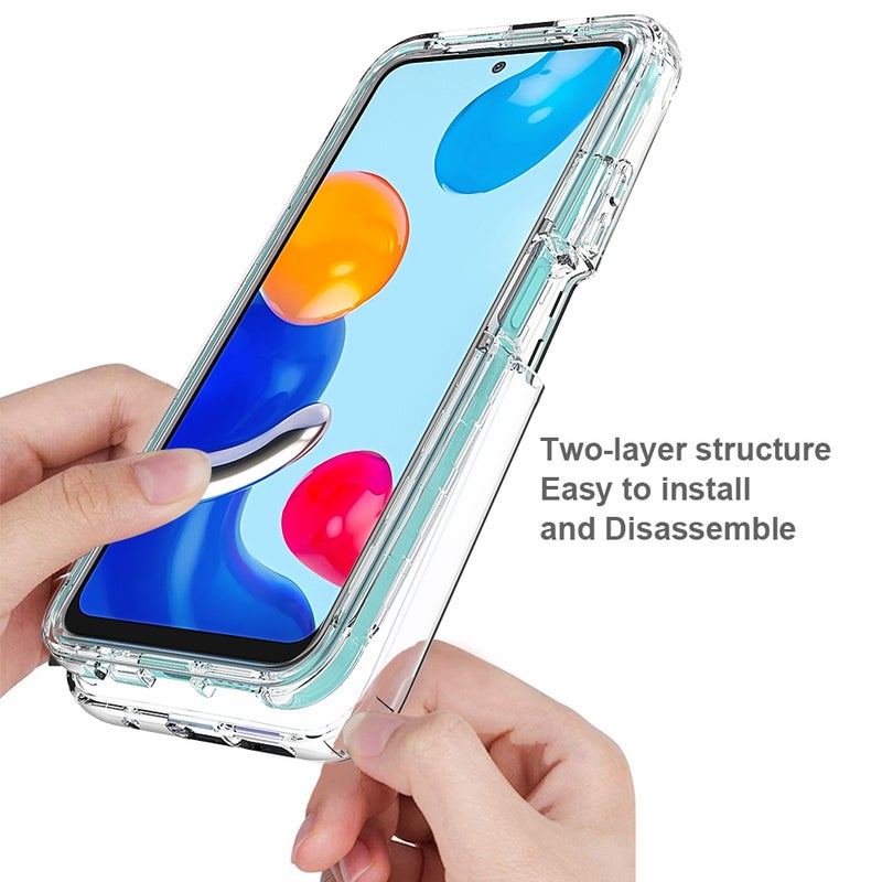 HuHa Case Cover For Xiaomi Redmi Note 11 Global Full Body Shockproof Clear Gradient Phone Case(Transparent) - Image 3