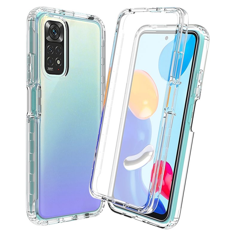 HuHa Case Cover For Xiaomi Redmi Note 11 Global Full Body Shockproof Clear Gradient Phone Case(Transparent) - Image 1