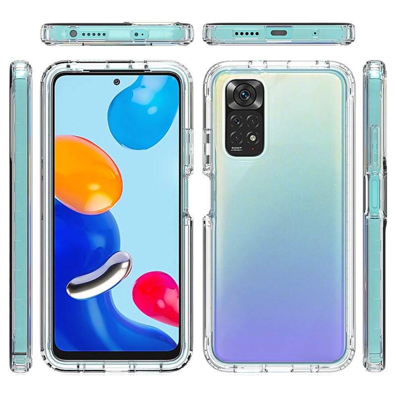 HuHa Case Cover For Xiaomi Redmi Note 11 Global Full Body Shockproof Clear Gradient Phone Case(Transparent) - Image 2