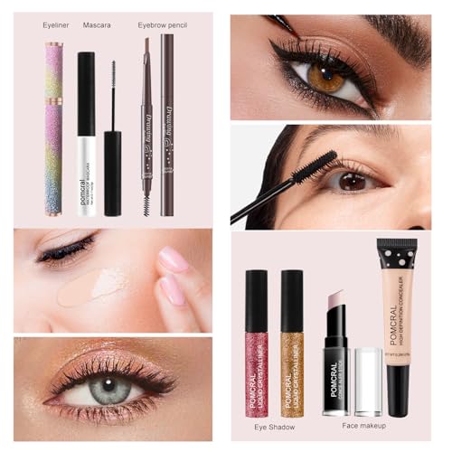 POMCRAL Make up Sets,Makeup Kit For Girls 10-12,Make up Gift For Women Girs Teens with Eyeshadow Palette, Lipgloss Set, Brushes, Concealer, Makeup Bag - Image 5