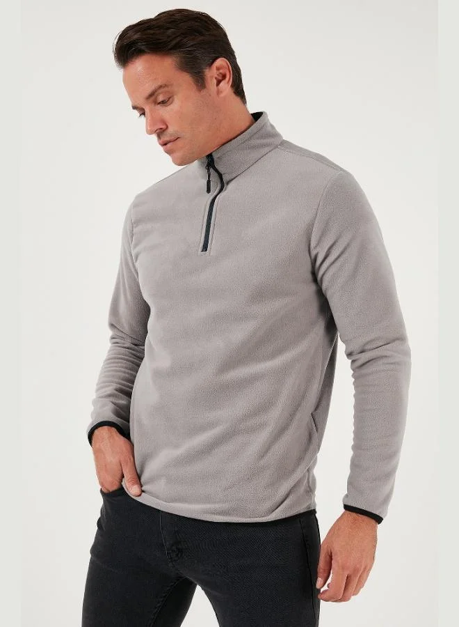 Buratti  Buratti Slim Fit Half Zipper Stand Collar Polar Fleece Men's POLAR 5906003 for Men | Best Price UAE