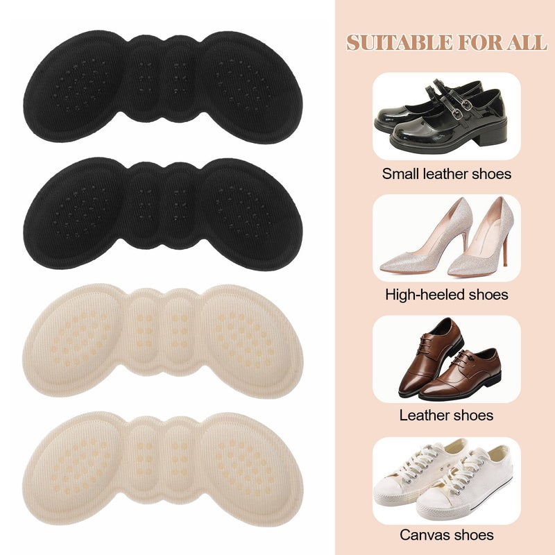 Thick Skin Color And Black Anti Slip Heel Cushions 6 Pairs For Loose Shoes Blisters Prevention - Image 4