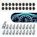 Opuweiy Led Bulb Dash Lights T5 37 12V Super Bright Bulb with Twist Lock Socket 3030 Vehicle Instrument Cluster Replacement Lights Kits Universal for Most Cars Trucks SUVs Blue - Image 2