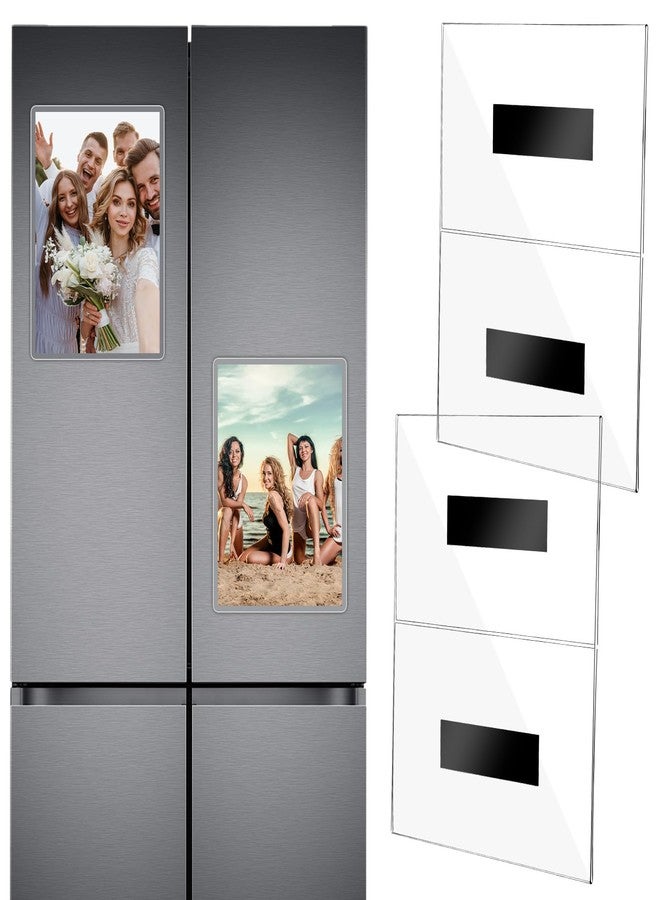 Tobeelec 2 Pcs Acrylic Magnetic Photo Frame for Fridge Large Magnetic Picture Frames Clear Magnetic Acrylic Frame for Locker Cubicle Display Children Artworks and Schedules (8.5 x 11 Inch) - Image 1