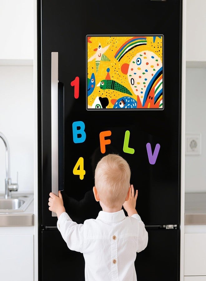 Tobeelec 2 Pcs Acrylic Magnetic Photo Frame for Fridge Large Magnetic Picture Frames Clear Magnetic Acrylic Frame for Locker Cubicle Display Children Artworks and Schedules (8.5 x 11 Inch) - Image 4