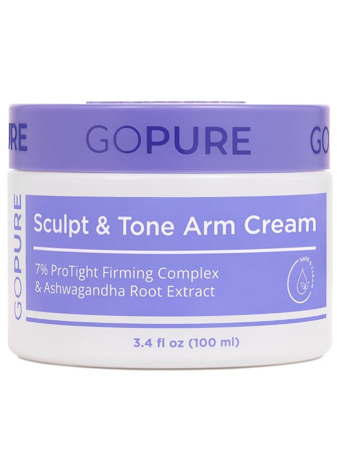 goPure Sculpt & Tone Arm Cream – Firming And Tightening Cream For The Arms, Smooths The Look Of Wrinkles, Deeply Hydrates, Firms The Look Of Crepey Texture On The Arms - Image 1