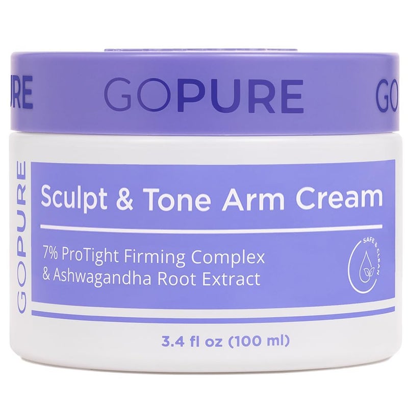 goPure كريم الذراعين من goPure Sculpt & Tone – كريم شد وتماسك للذراعين، ينعم مظهر التجاعيد، يرطب بعمق، يشد مظهر القوام المتجعد على الذراعين - Image 1