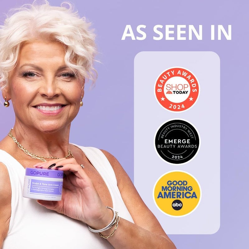 goPure كريم الذراعين من goPure Sculpt & Tone – كريم شد وتماسك للذراعين، ينعم مظهر التجاعيد، يرطب بعمق، يشد مظهر القوام المتجعد على الذراعين - Image 5