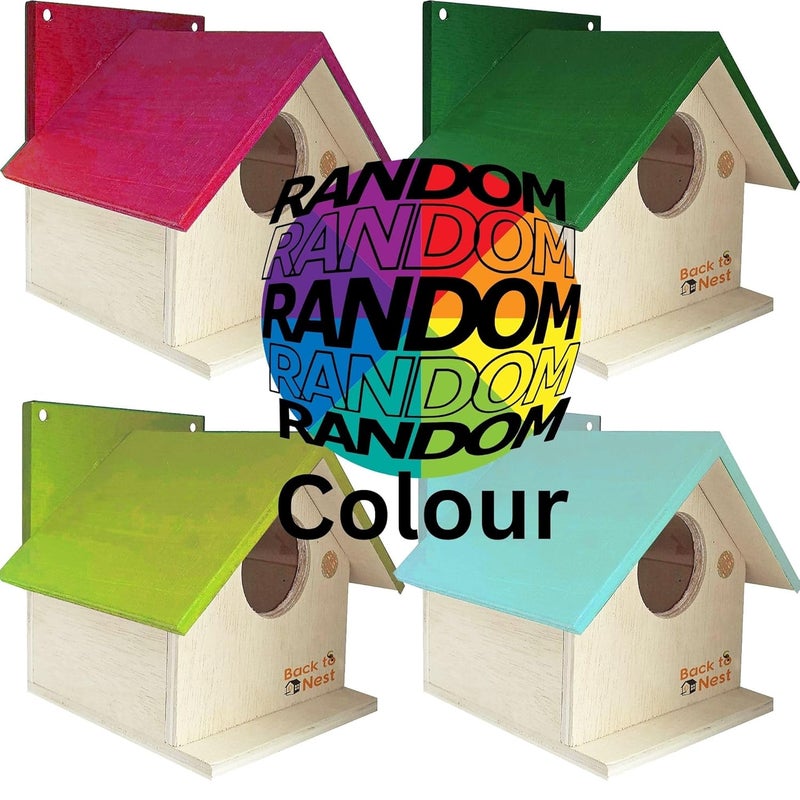 BackToNest Bird House for Balcony and Garden Hanging for Sparrow and All Small Birds Birds Nest Made with Russian ply Wooden -BVN5 (1 Nos) - Image 4