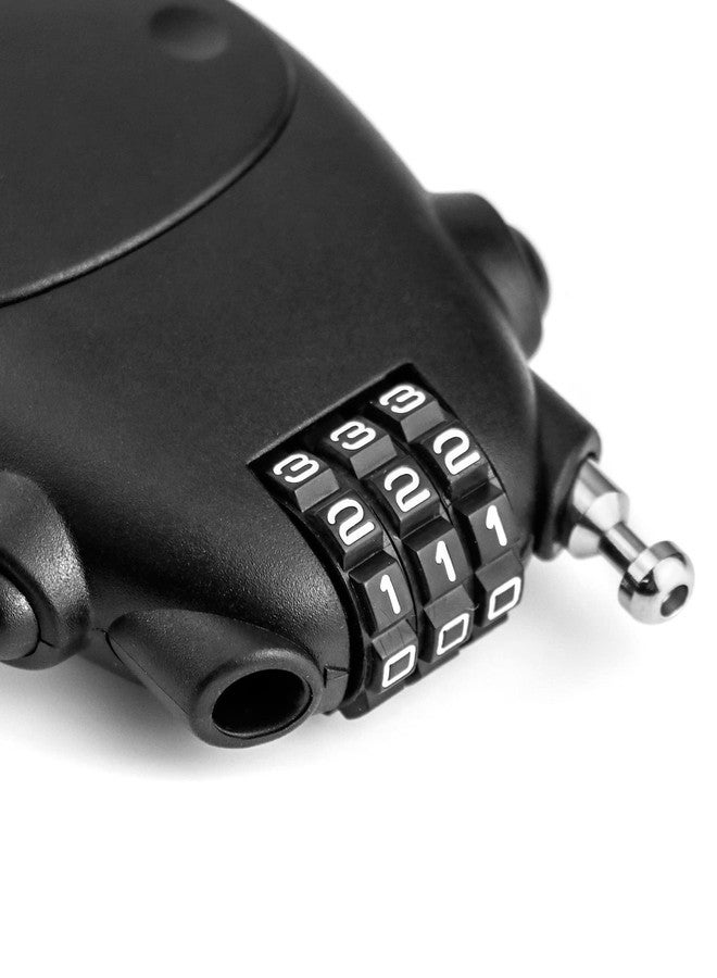 QWORK Retractable Cable Lock, 4 Pack Security Password Lock Steel Cable Luggage Locks - Image 4