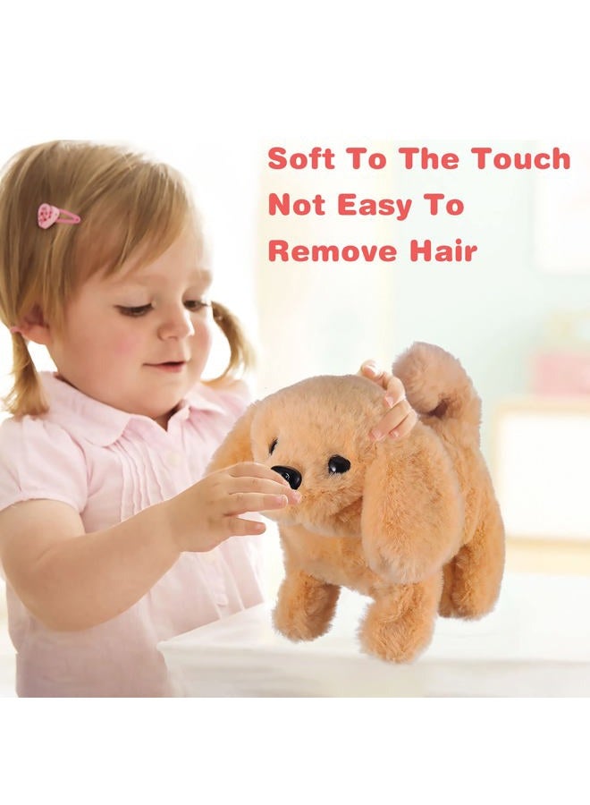 WorWoder Plush Golden Retriever Toy Puppy Electronic Interactive Pet Dog - Walking, Barking, Tail Wagging, Stretching Companion Animal for Kids (Golden Dog) - Image 5