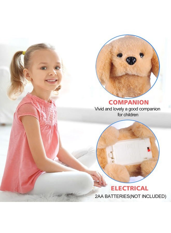 WorWoder Plush Golden Retriever Toy Puppy Electronic Interactive Pet Dog - Walking, Barking, Tail Wagging, Stretching Companion Animal for Kids (Golden Dog) - Image 4
