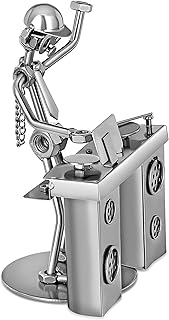 Broadway Gift Broadway Gift Disc Jockey DJ Spinner Silver Tone 6 inch Table Metal Decorative Musician Tabletop Figurine - Image 1