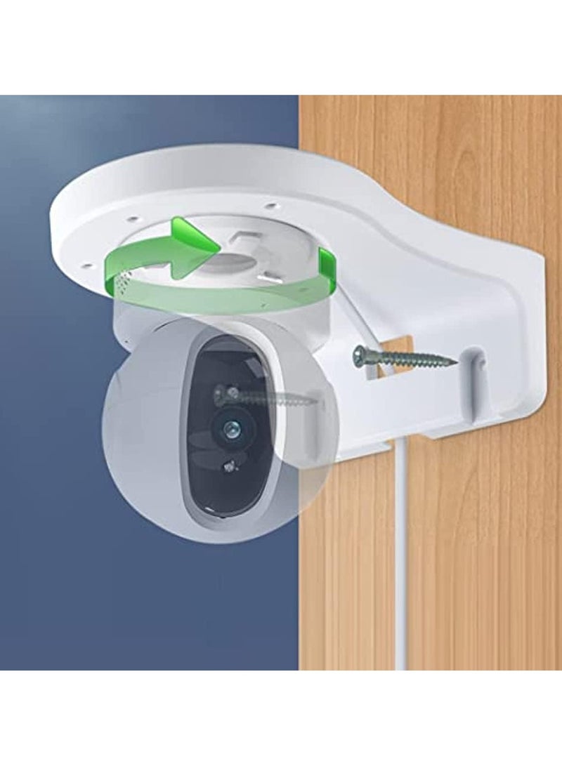 2 حزمة واي فاي جدار جبل قوس لكاميرا IP EZVIZ C6 C4 سلسلة سهلة التركيب، حامل كاميرات PT البلاستيكية أنظمة الأمن الداخلي، ودعم كاميرات CCTV IP إدارة الكابلات - Image 3