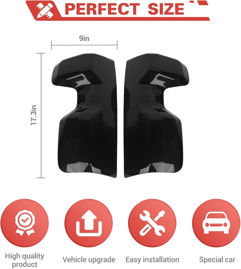 amayum Smoked Black Tail Light Lamp Cover Rear Light Trim for Chevrolet Silverado 2022-2025 - Image 3