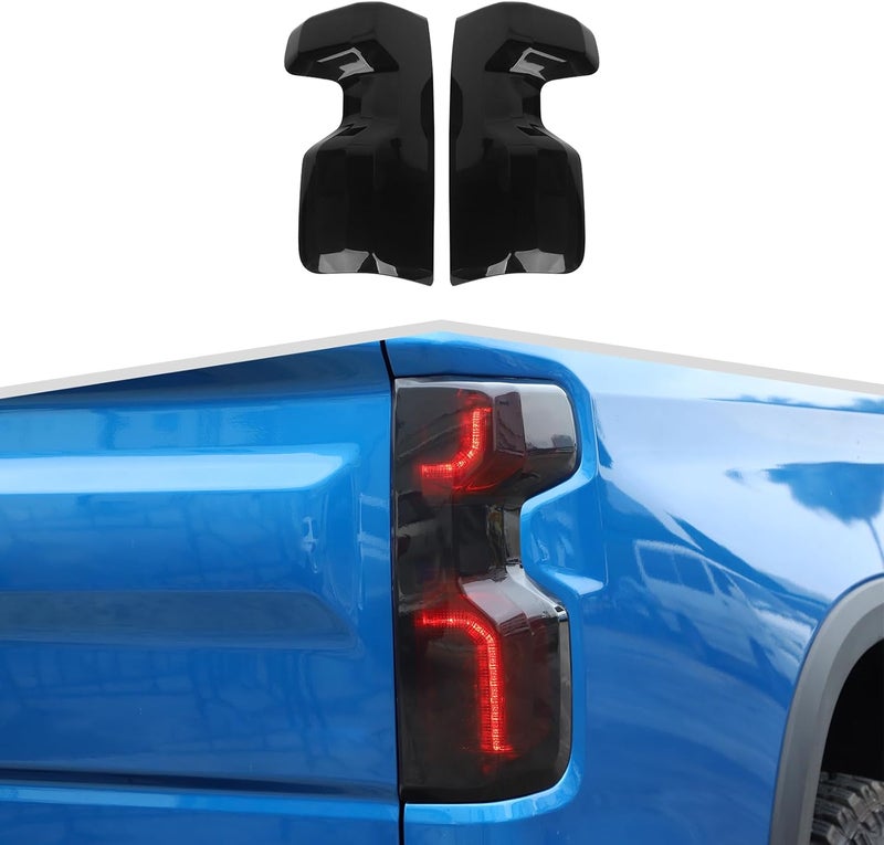 amayum Smoked Black Tail Light Lamp Cover Rear Light Trim for Chevrolet Silverado 2022-2025 - Image 1