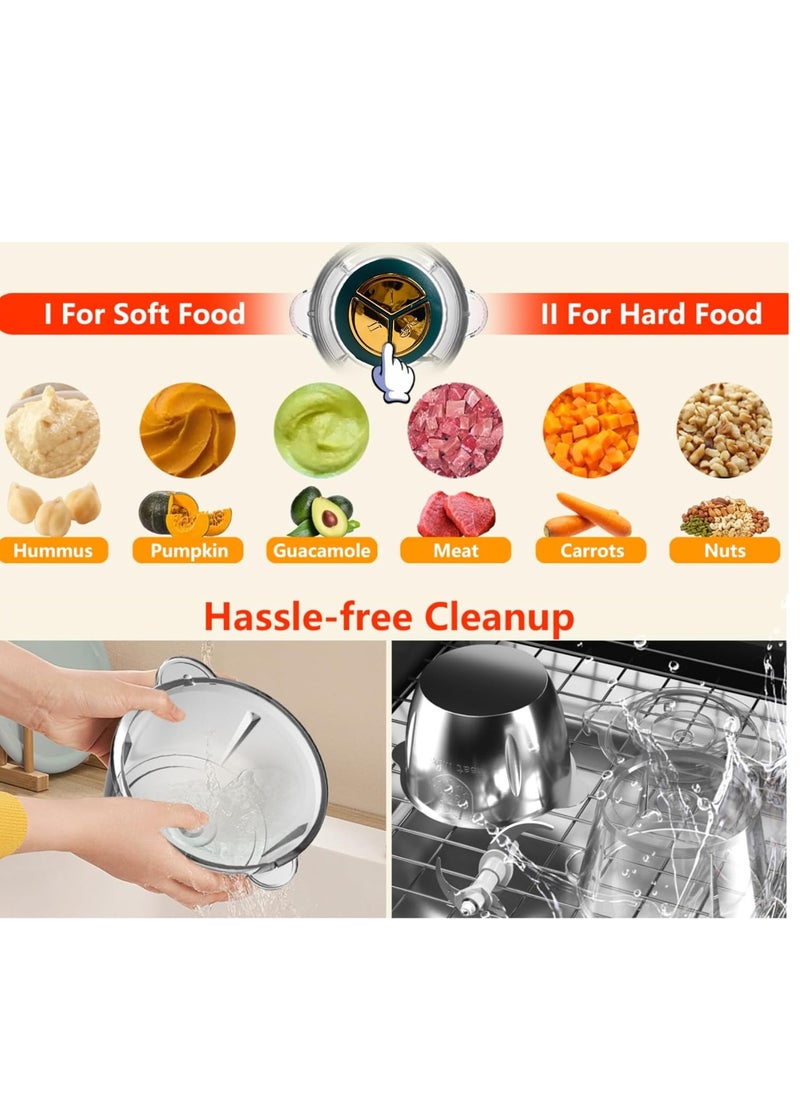 Haley Wtrtr HALEY 3L Electric Food Chopper,800W Glass Chopper and Mincer,Garlic Skin Peeler, or Chopping, Ice Crushing, Mincing, Grinding, Pureeing.2 Years Warranty,HY-1214 (3L-800W)  - Image 2