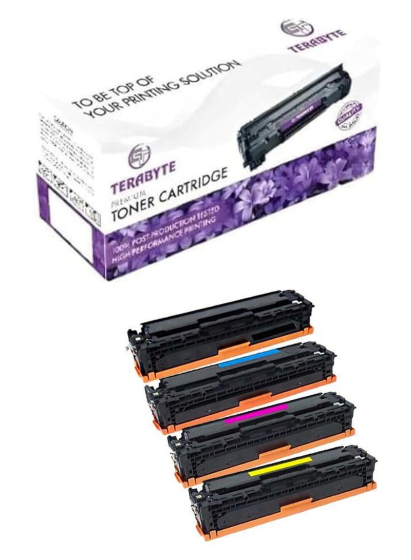 Terabyte CF410A Compatible Toner CF411A CF412A CF413A 410A Black and Tri-Color Toner Cartridges, 4 Pieces - Image 1
