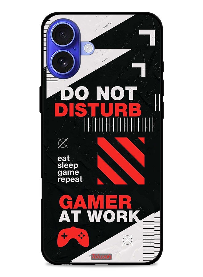 Tolwak Apple iPhone 16 Protective Case Cover Do Not Disturb Gamer At Work - Image 1