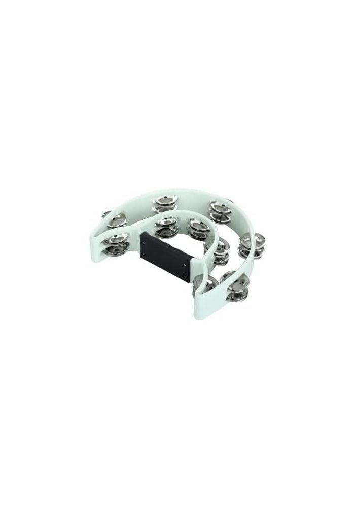 MegArya Double Row Tambourine - Handbell Percussion Musical Instrument for Kids (White) - Image 3