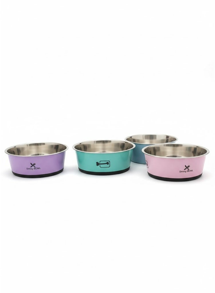 Stainless Steel Pet Bowl with Non-Slip Base, 30 cm