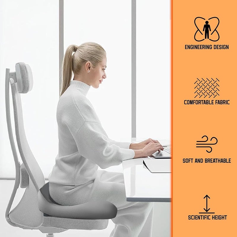 Excefore Donut Pillow Hemorrhoid Tailbone Cushion, Memory Foam Cushion for Long Sitting, Office Chair Cushion to Relieve Sciatica, Hemorrhoid Pillow Cushion for Tailbone Pain - Image 3