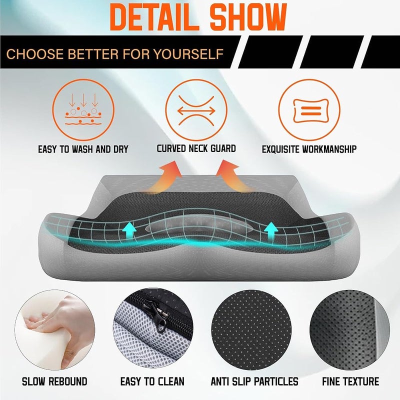 Excefore Donut Pillow Hemorrhoid Tailbone Cushion, Memory Foam Cushion for Long Sitting, Office Chair Cushion to Relieve Sciatica, Hemorrhoid Pillow Cushion for Tailbone Pain - Image 4